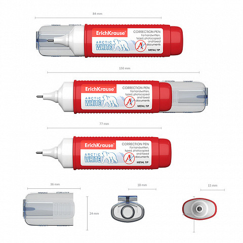[780] BOLÍGRAFO CORRECTOR ARCTIC WHITE, 12 ML ERICH KRAUSE 780