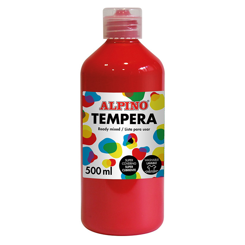 DM010174 tempera 500 ml Botella Rojo