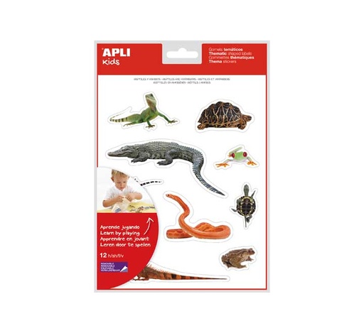 [17633] BL. 12H GOMETS APLI TEMATICOS FOTOS REPTILES