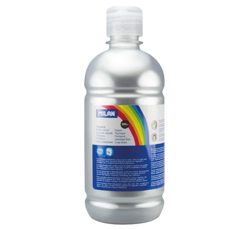 [03691] BOTELLA 500ML TEMPERA PLATA MILAN 03691