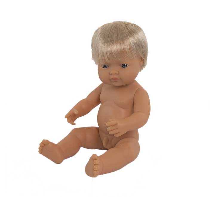 MUÑECO 38CM EUROPEO NIÑO BOLSA MINILAND 31051