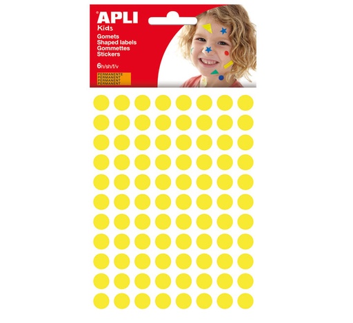 [13232] BOLSA 6H GOMETS APLI REDOND.10.5MM AMARILLO 13232