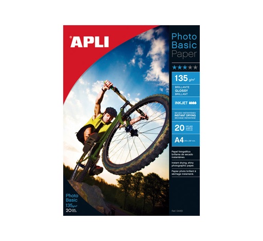 [4451] C. 20H PAPEL FOTO APLI GLOSSY PHOTOBASIC 135G A4
