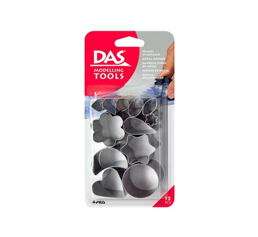 [F344000] SET 12 CORTADORES METAL DAS FORMAS STDO