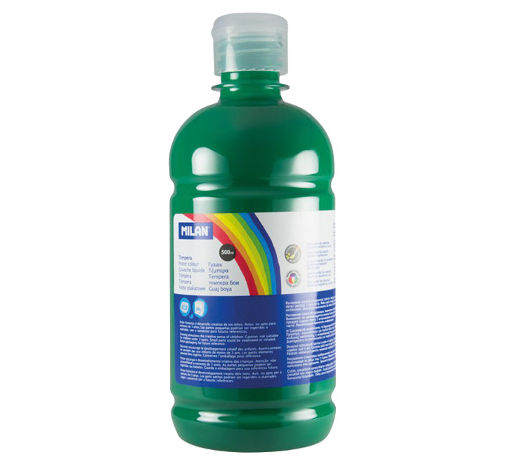 BOTELLA 500ML TEMPERA VERDE OSCURO MILAN 03661