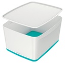 52161051 caja de almacenaje Rectangular Plástico Azul, Blanco
