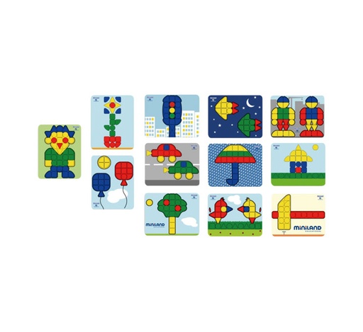 [95076] FICHAS SUPERPEGS 12 FICHAS MODELO 38X30 MINILAND