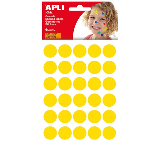 [13227] B. 6H GOMETS APLI REDONDOS DIAM.20 AMARILLO 13227
