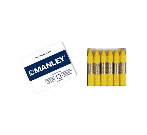 [MNC04704] ESTUCHE 12 CERAS MANLEY MNC04704 OX. AMARILLO