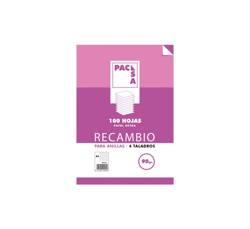 [21264] REC.100H A4 CUADRO 3X3 PACSA MRG 90G 21264