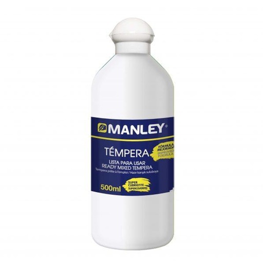 [MNP18614] BOTE 500ML TEMPERA LIQUIDA MANLEY BLANCO MNP18614
