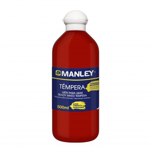 [MNP18636] BOTE 500ML TEMPERA LIQUIDA MANLEY ROJO MNP18636