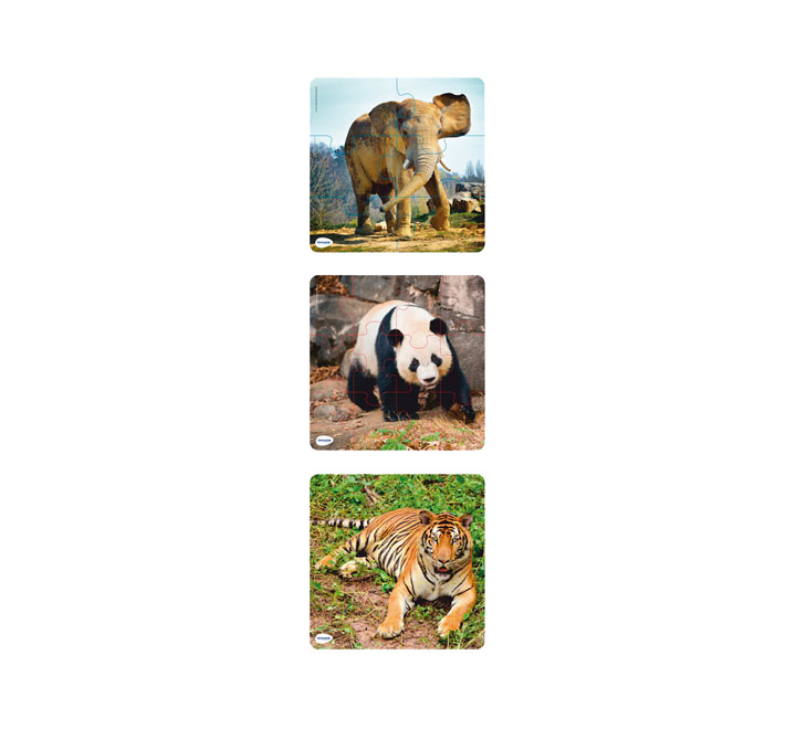 PUZZLE PLASTIC PRO. ANIMAL 21X21CM MINILAND 36060