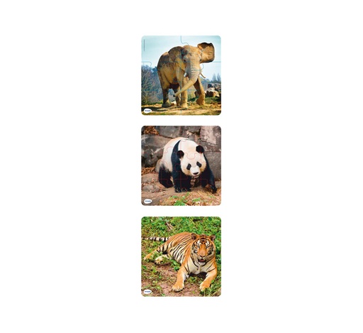 [36060] PUZZLE PLASTIC PRO. ANIMAL 21X21CM MINILAND 36060