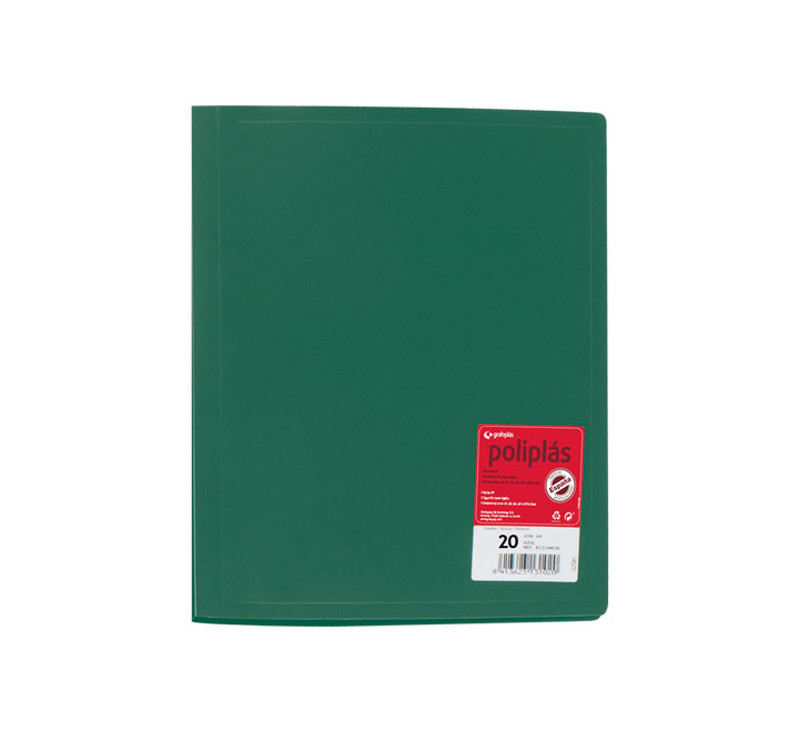 CARP. POLIPLAS GRAFOPLAS A4 PP 20FUND. VE 01320020
