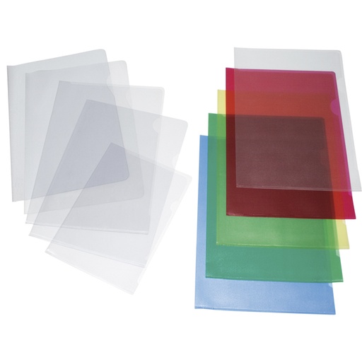 [05220200] C/50 FUNDAS DOSSIER UÑERO LISO 200 MICRAS A4 PP TRANSPARENT