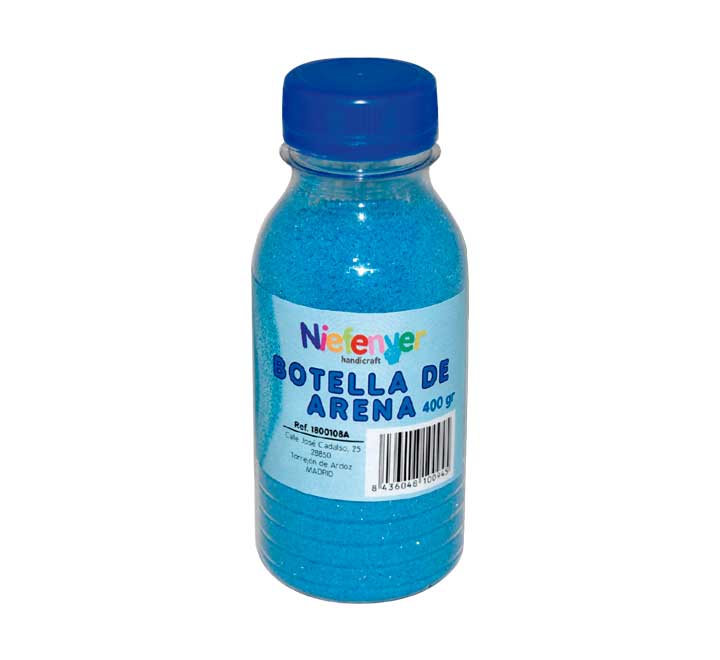 [1800108A] BOTELLA 400GR ARENA NAT. FINA NIEFENVER AZUL