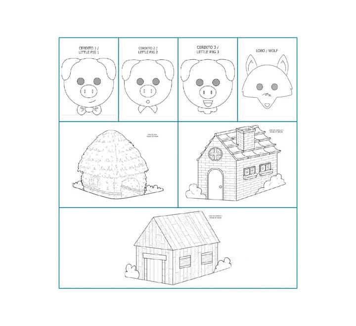 PACK 4 CARETAS NIEFENVFER  TRES CERDITOS 1400102