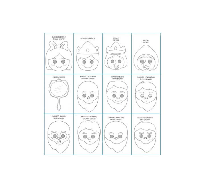 PACK 12 CARETAS NIEFENVER BLANCANIEVES 1400101