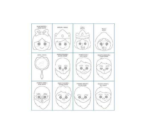 [1400101] PACK 12 CARETAS NIEFENVER BLANCANIEVES 1400101
