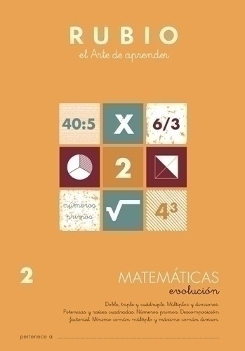 [MEV2] CUADERNO RUBIO A4 MATEMATIC. EVOLUCION 2 - Pack de 10 unidades