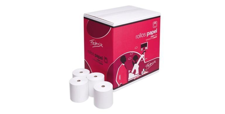 PACK 10 ROLLOS PAPEL TERMICO SIN BPA 57X40X12MM FABRISA
