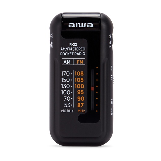[R-22BK] R-22BK radio Personal Analógica Negro