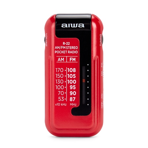 [R-22RD] R-22RD radio Personal Analógica Rojo