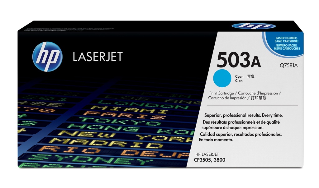 Cartucho de tóner original LaserJet 503A cian