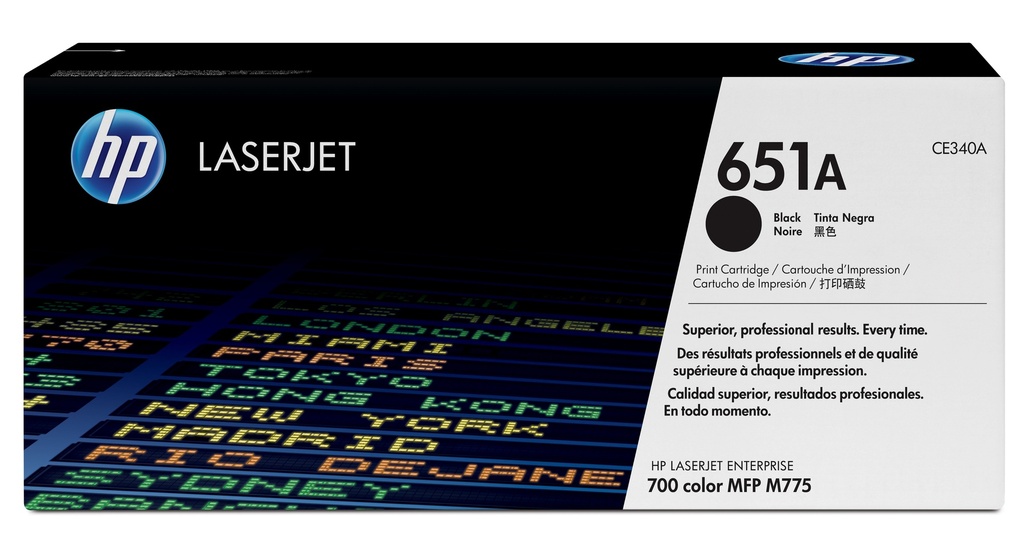 Cartucho de tóner original LaserJet 651A negro