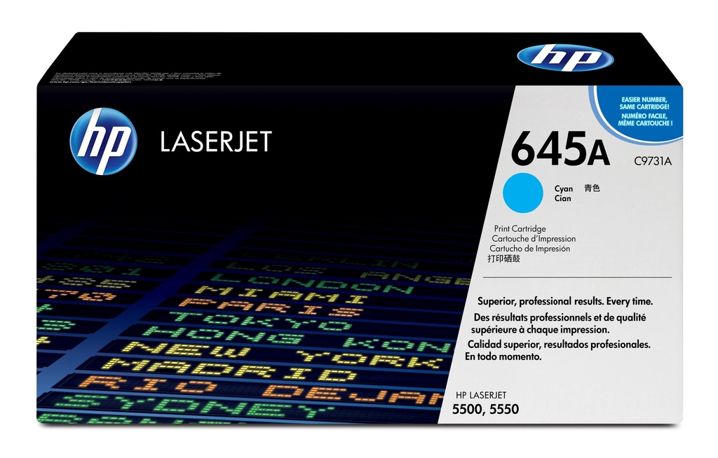 Cartucho de tóner original LaserJet 645A cian