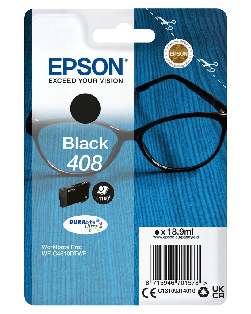 Singlepack Black 408 DURABrite Ultra Ink