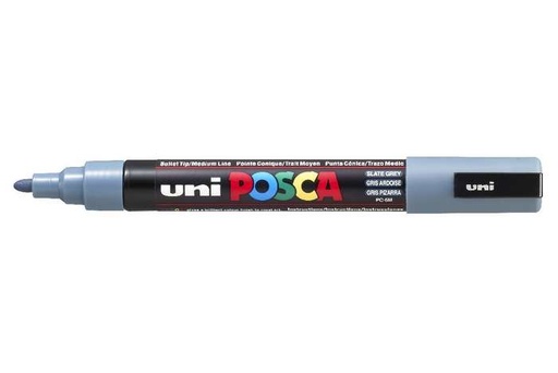 [182535] MARCADOR UNI-POSCA PC5M COLOR GRIS PIZARRA 1.8-2.5MM