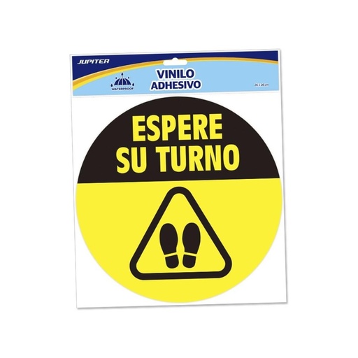 [329036] BISMARK VINILO ADHESIVO REDONDO ESPERE SU TURNO