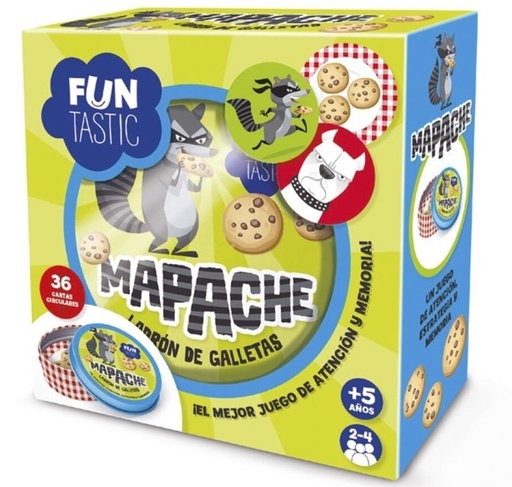 CARTAS REDONDAS FUNTASTIC MAPACHE