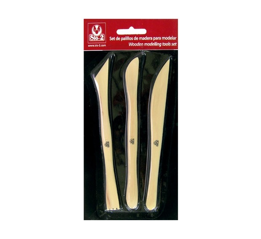 [3700001800] SET 3PIEZAS PALILLOS MADERA SIO-2 3700001800