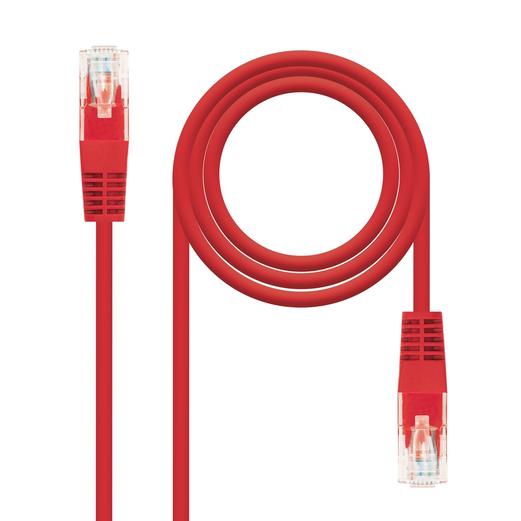 Cable Red Latiguillo RJ45 CAT.6 UTP AWG24, Rojo, 30 cm