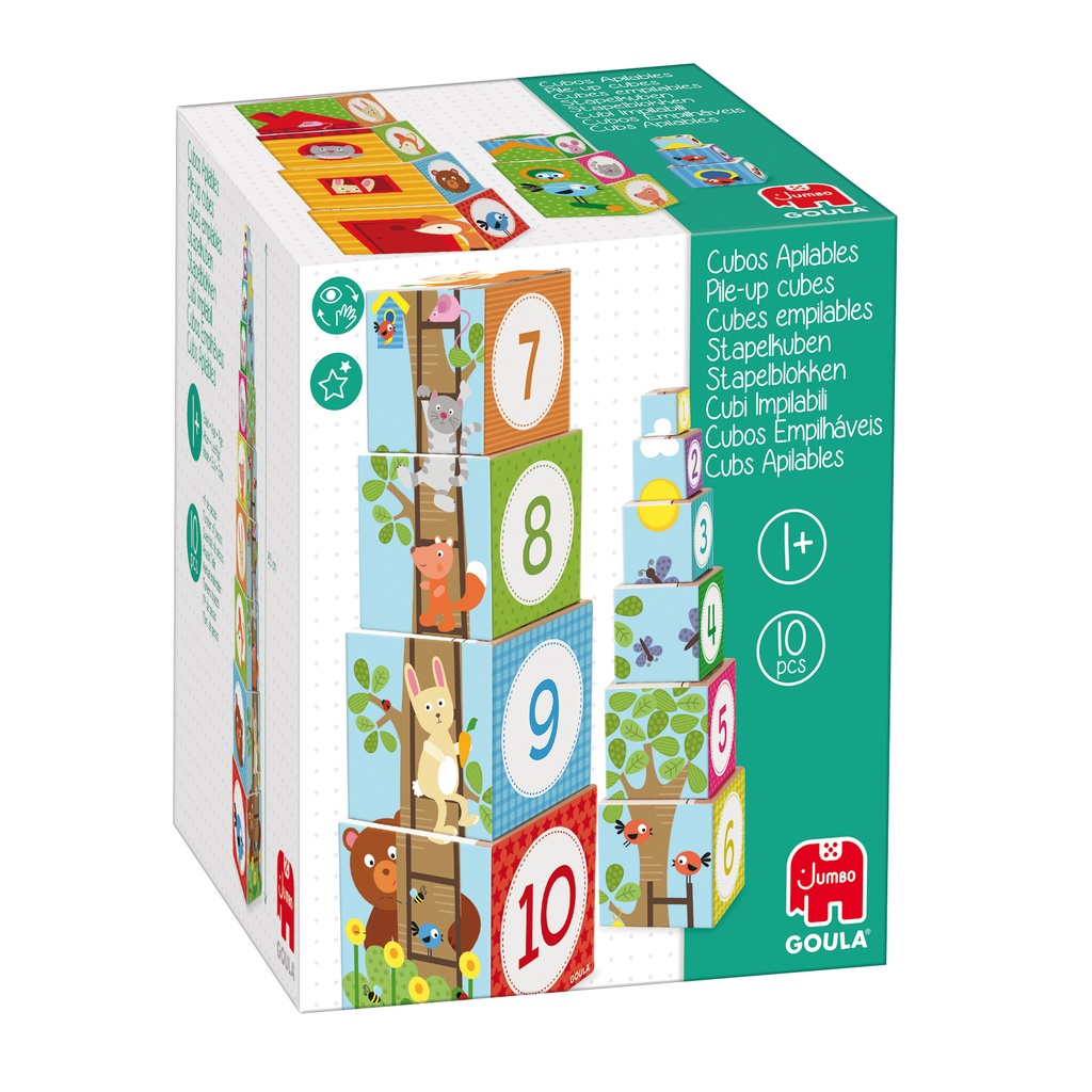 Cubos apilables bosque