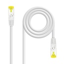 Cable Red Latiguillo RJ45 LSZH CAT.6A SFTP AWG26, Blanco, 25 cm