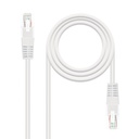 Cable Red Latiguillo RJ45 CAT.6 UTP AWG24, Blanco, 25 cm