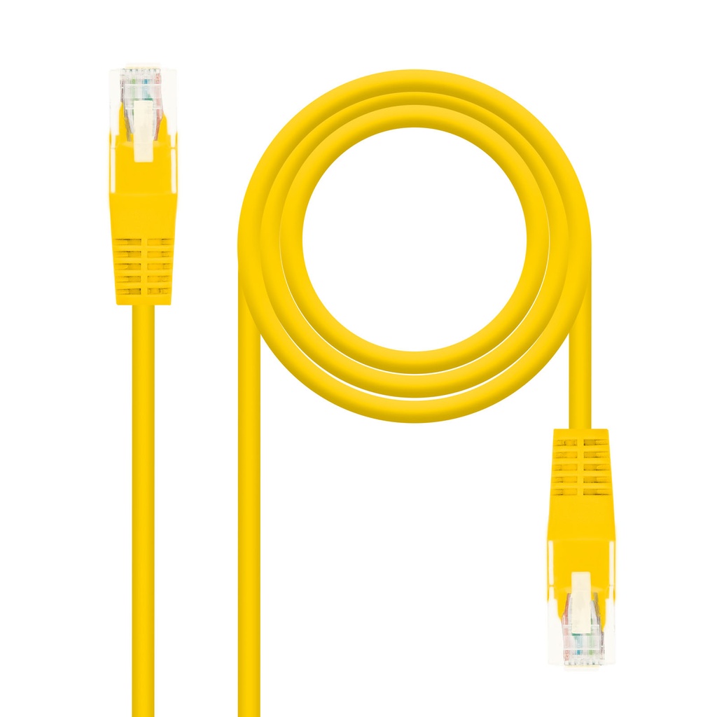Cable Red Latiguillo RJ45 CAT.6 UTP AWG24, Amarillo, 25 cm