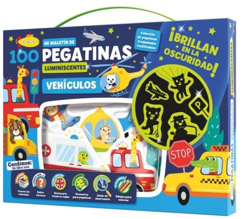 MALETIN 100 PEGATINAS LUMINISCENTES VEHICULOS