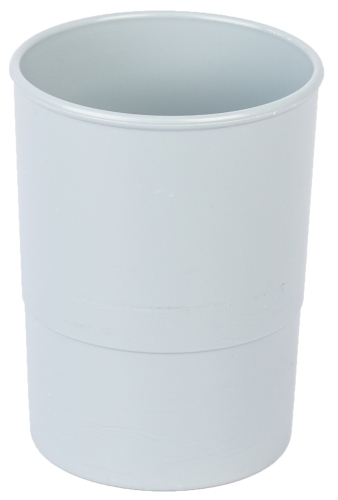 PORTA LAPICES PLASTICO REDONDO GRIS