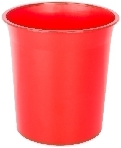 [POPRO] PAPELERA PLASTICO CERRADA ROJA