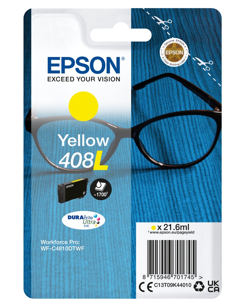 Singlepack Yellow 408L DURABrite Ultra Ink