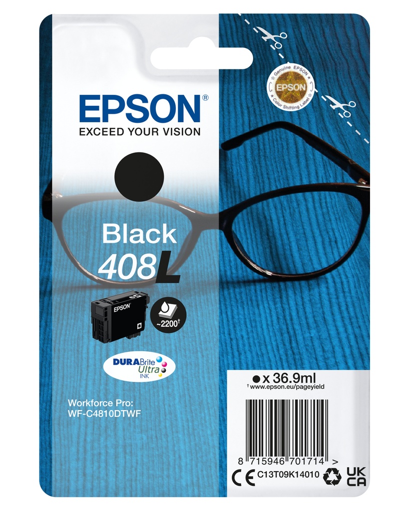 Singlepack Black 408L DURABrite Ultra Ink