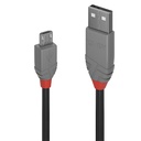 36732 cable USB USB 2.0 1 m USB A Micro-USB B Negro, Gris