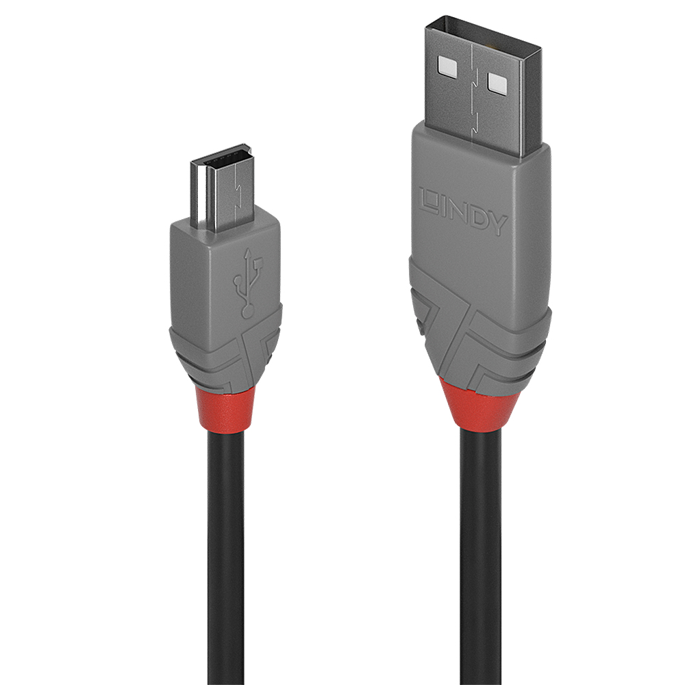 36725 cable USB USB 2.0 5 m USB A Mini-USB B Negro
