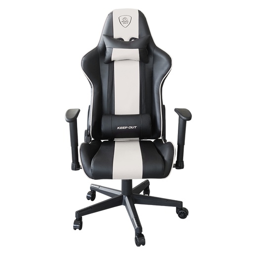 [XSPRO-RACINGW] XSPRO-RACING Silla para videojuegos universal Asiento acolchado Negro, Blanco