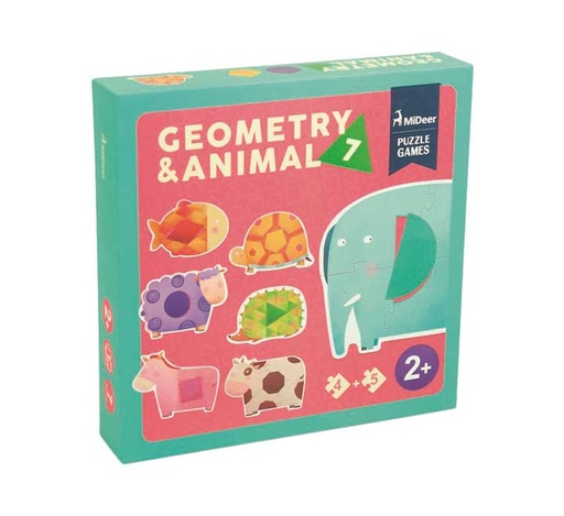 [MD3022] SET 7 PUZZLES MIDEER ANIMALES+GEOMETR. MD3022